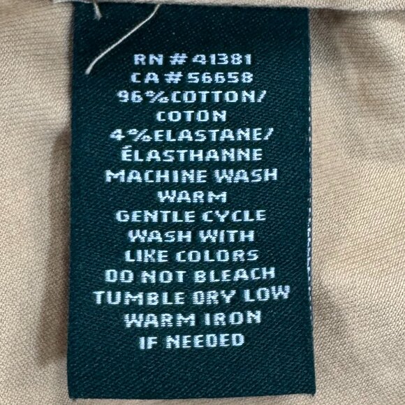 Ralph Lauren Sleeveless Lace-Up Cotton Blend Khaki Dress Size XS - Picture 4 of 7